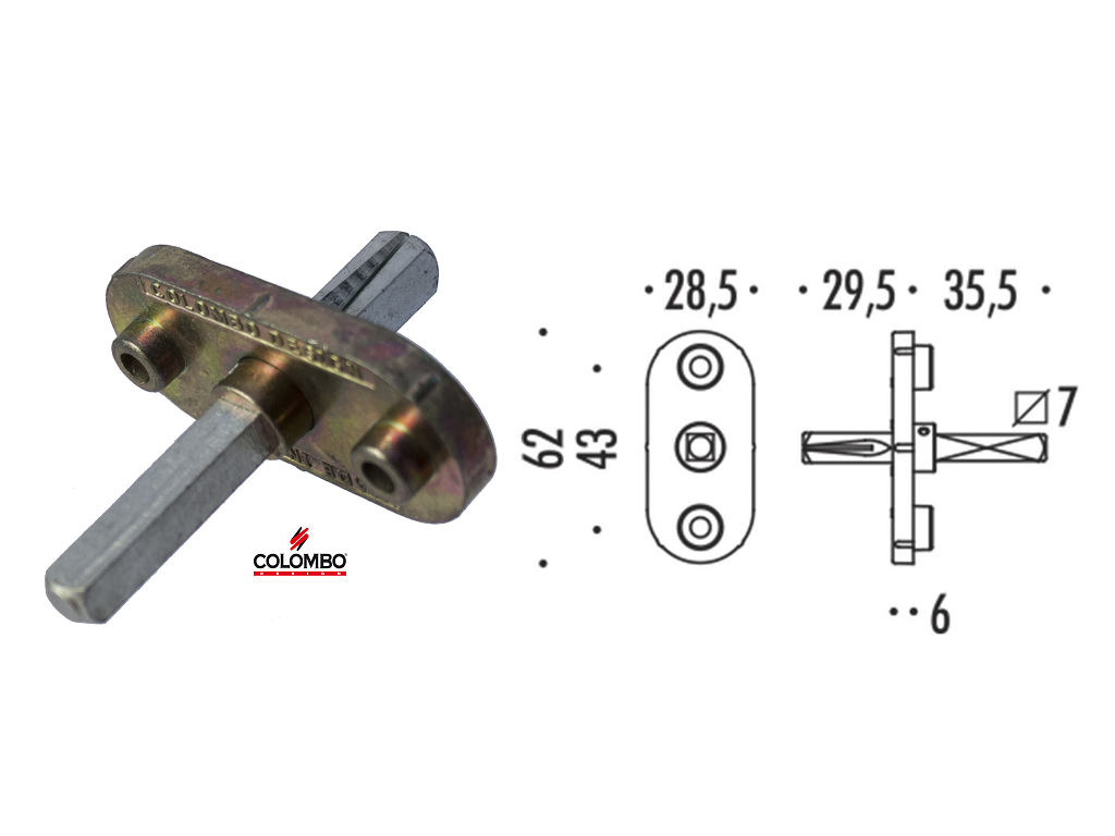 clmxdk40dfc.png Movimento Metallo DK mm.40 con Boccole Basso | Colombo - immagine 1