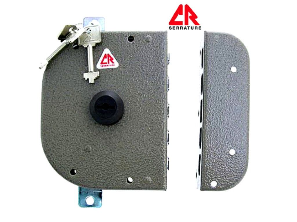 cr3200cvrdx60.png Serratura Applicare Triplice Pompa Senza Scrocco DX | DOM-CR - immagine 1