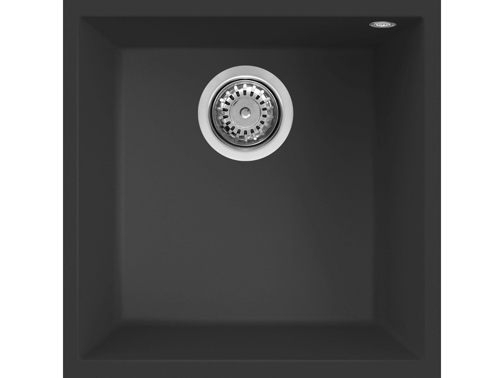 eli8031873065775.png Lavello Sottotop Modello Quadra 102 cm.44x44 1vasca Granitek Nero | Elleci - immagine 1