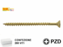 VITE TRUCIOLARE TSP IMPRONTA CROCE PZ2 OTTONATA  mm.5,0x VARIE LUNGHEZZE | TECFI - immagine 2