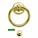 Battente Anello mm.90x60 In Ottone PVD | Benini