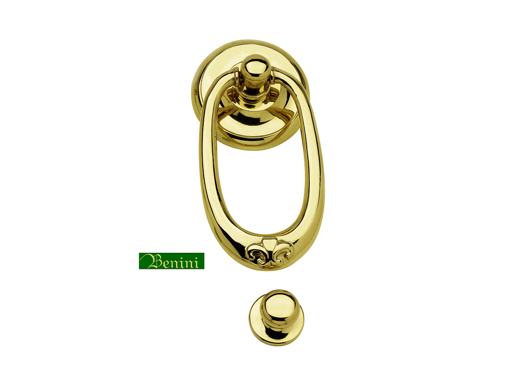 ben38pvd.png Battente Giglio mm.90x130 Ottone PVD | Benini - immagine 1