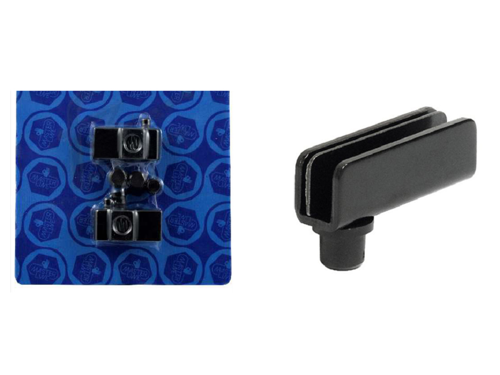 cad40168.png Cerniera Cristallo per Mobili Sh 81x400 Nera Dx-Sx in Blister Pezzi 2 - immagine 1
