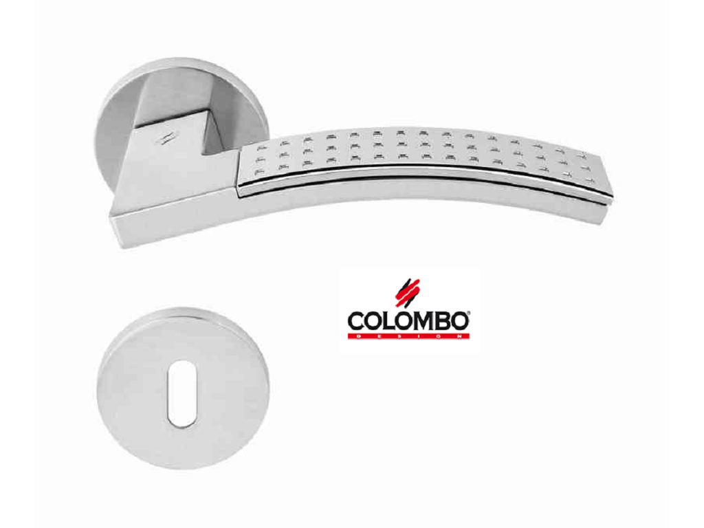 clmlc81rcmcr.png Maniglia Trama LC81 Rosetta Tonda d.50x6h Foro Chiave Cromat/Cromo | Colombo Design - immagine 1