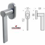 Maniglia per Finestra DK Tool Rosetta Ovale Senza Movimento | Cromat Colombo