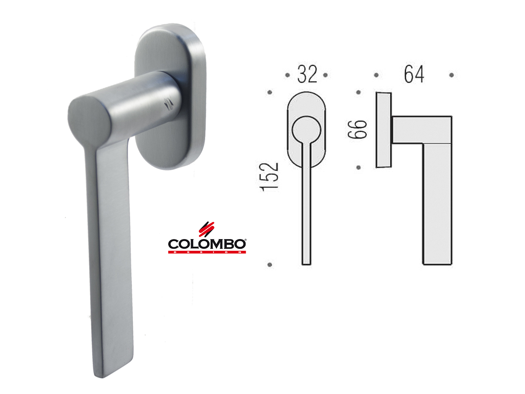 clmmd12cmc.png Maniglia per Finestra DK Tool Rosetta Ovale Senza Movimento | Cromat Colombo - immagine 1