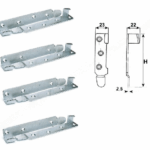 Ferri da Letto ad incastro mm.95 Dx-Sx Zincato pz.8   Cof198