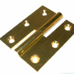 Cerniera Sfilabile Piana Ottone Satinato mm.50x40 Anta Tirare DX |  Casati & Sironi