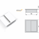 Passacavi Quadrato Plastica Plaswire 85 mm.78x78 Foro d.74 Bianco   Emuca