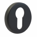 Bocchetta Tonda Foro Yale per Cilindro Europeo mm.50x10h SNO-Nero Opaco | Ento