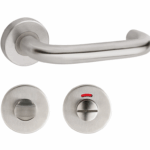Maniglia Spagna Rosetta Tonda d.52x10h WC Nottolino Segnalatore AISI304 Inox Satinato | Fimet Maniglie