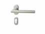 Maniglia Ucraina Rosetta Ovale D.30x60h Bocchetta Foro Yale per Cilindro Europeo AISI304 Inox Satinato | Fimet Maniglie