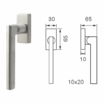 Maniglia per Finestra DK Ucraina Movimento 8 scatti Metallo 7x35 AISI304 Inox Satinato | Fimet Maniglie