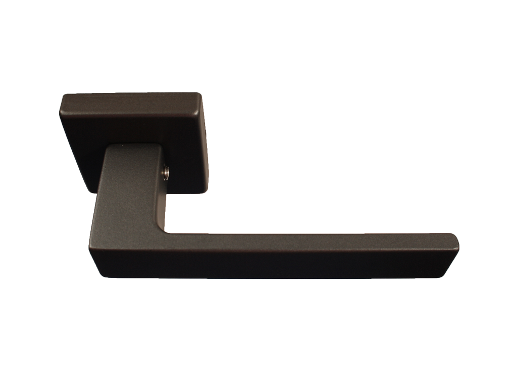 fim1317213b15.png Maniglia Kubo Rosetta Quadra d.50x50x10h Bocchetta Foro Chiave 15-Antracite | Fimet Maniglie - immagine 1
