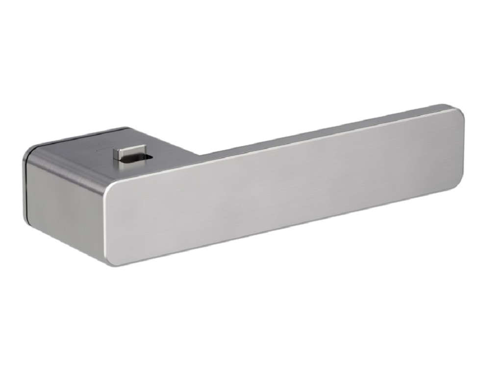 fim133854sgs2ldx.png Maniglia R8ONE Rosetta Rettangolare mm.48x30 Sistema Smart2Lock Inox Satinato mano DX-SX | Fimet Maniglie - immagine 1
