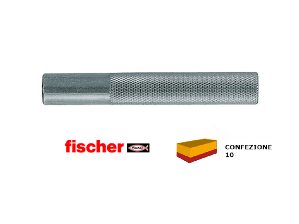 fis43632-10.png FIS E 11x85-15x85 M10 Bussola Acciaio Zincato con Filettatura Interna MA8-10 pz.10 | Fischer - immagine 1