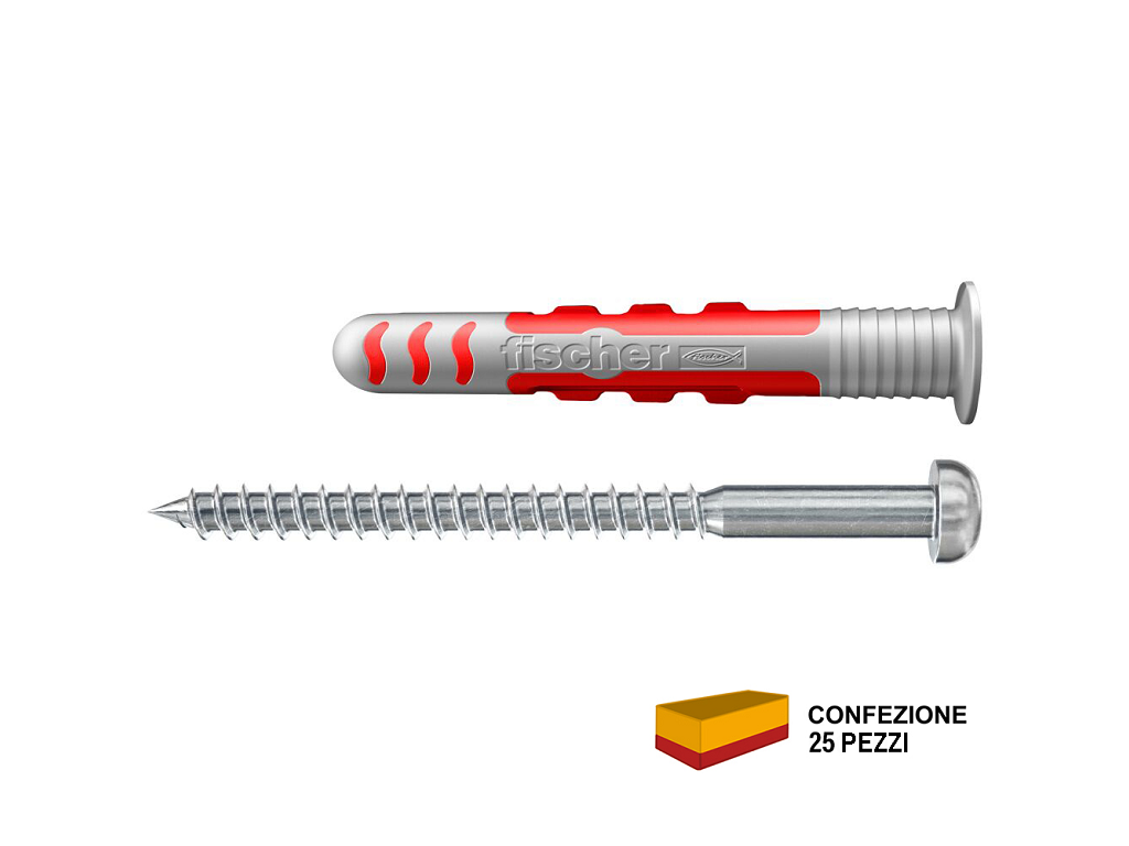 fis557727pz25c.png Duoseal Tassello Sigillante 8x48 S PH TX A2 Pz.25 + 25 Viti | Fischer - immagine 1