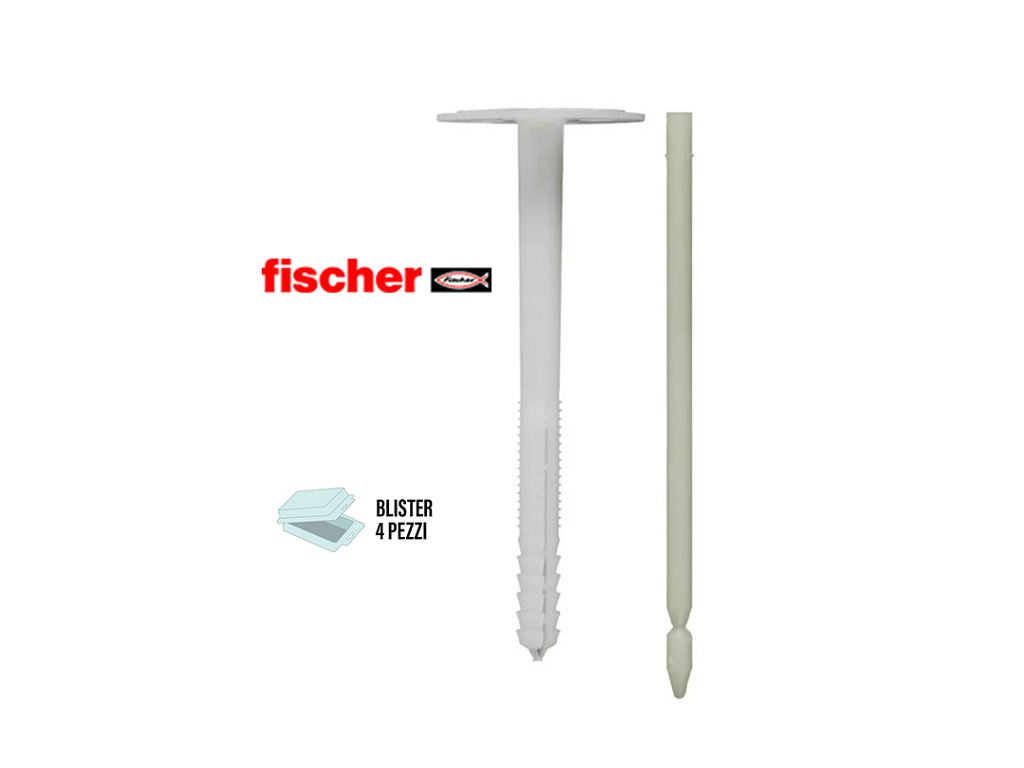 fisbls43967.png Dipk 10/40-60 Fissaggio Pannelli Isolanti con Chiodo Nylon in Blister da pz.4 | Fischer - immagine 1