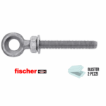 FIS A M 8 X 62 OH Occhiolo CL.8.8 con Dado e Rosetta Zincato in Blister da pz.2 | Fischer