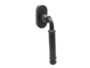 Maniglia per Finestra Dk Lisbona Movimento 4 Scatti Metallo 7x35 Rosetta Ovale d.32x65x12 mm. in Ferro Nero Antico  Galbusera
