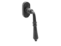 Maniglia per Finestra Dk Mosca Movimento 4 Scatti Metallo 7x35 Rosetta Ovale d.32x65x12 mm. in Ferro Nero Antico  Galbusera