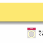 Bordo melaminico senza colla spessore 0,40 in blister da mt.10 Giallo h25 |  Bricomm