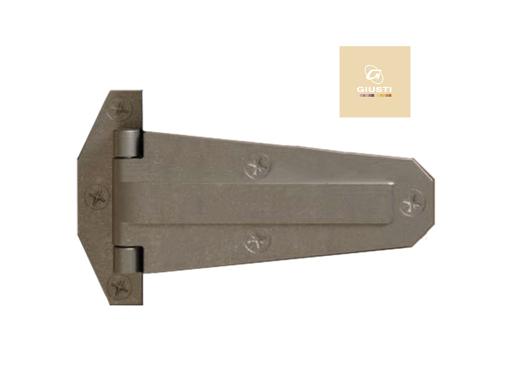 giuwcr10001900h4.png Cerniera Anta Collo mm.19 mm.124x21x77 Vintage Nickel Giusti - immagine 1