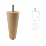 Piede Legno Faggio Grezzo con Vite Filettata Ma10x30 d.55 mm.120h | Gpi