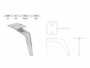 Piede Metallo Cromo Lucido d.80x150/20x80 mm.120 | Gpi