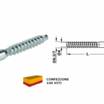 VITE GIUNTO CONFIRMAT PZD n.3 ZINCATO pz.100 d.7x50/70mm  HAFELE