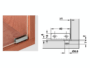 Cerniere Cristallo a Filo Bussola Plastica mm.40x13 Sp.4,7 Acciaio Cromo Lucido  Hafele