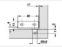 Cerniere Cristallo a Filo Bussola Plastica mm.40x13 Sp.4,7 Acciaio Cromo Lucido  Hafele - immagine 2