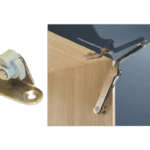 Angolo di Fissaggio Supporto Sportella Acciaio Nichelato con Clip Hafe