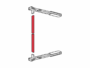 Barra Pegaso Connessione Stabilizzazione Acciaio Aluminio mm.2500 Hafe - immagine 3