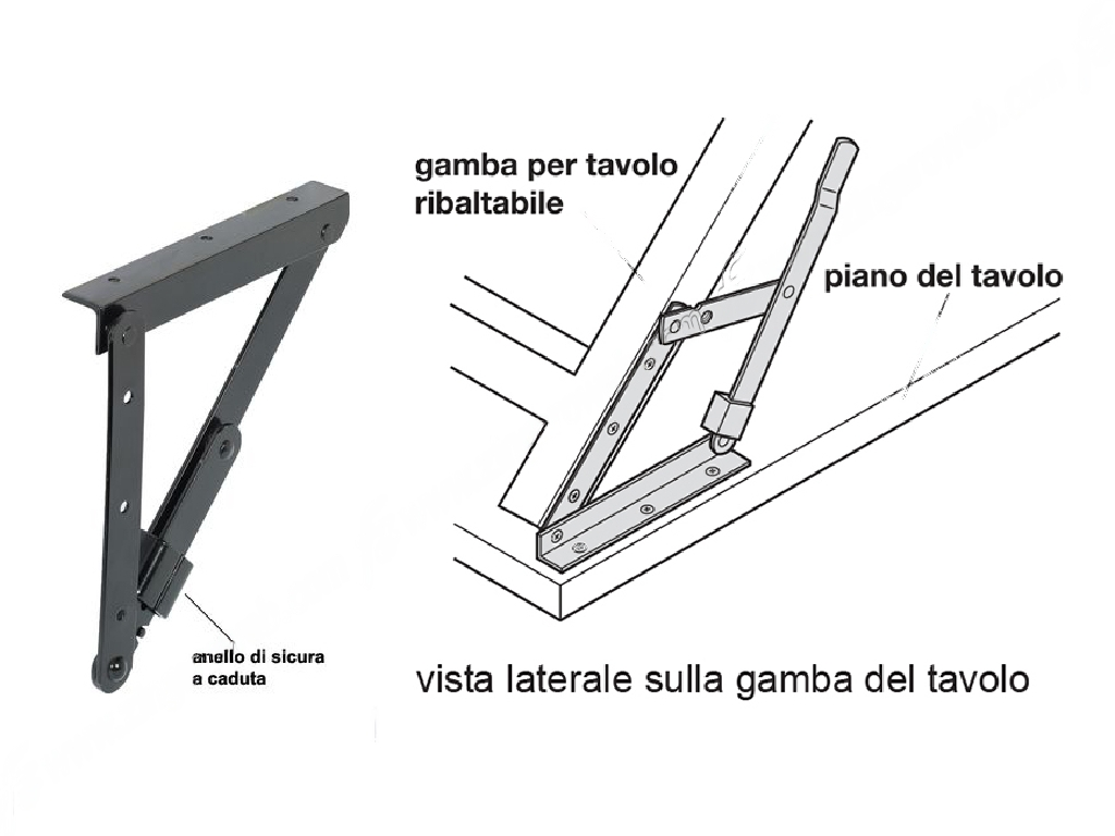 haf64281300x.png Supporti Tavolo Ad Angolo Pieghevoli+Blocco mm.200 25x25x3 Nero pz.2 H - immagine 1