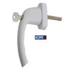 Maniglia per Finestra DK Tokyo Movimento 4 Scatti Nylon 7x35 Alluminio+Cilindro F9010-Bianco | Hoppe