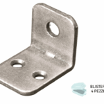 Squadretta con Foro Larghezza 20 mm.30x25 in Blister da pz.4 Nichelato | Sipa