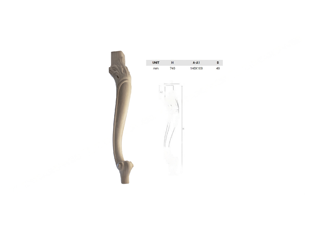 image-crcmo3bsd-transformed.png Gamba Tavolo Legno Faggio Grezzo Senza Incasso Laterale pz.4 d.A140xa1 100/ B 40 -740h | Gpi - immagine 1