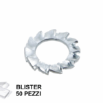 ROSETTA ELASTICA VENT.DENTATA ESTERNA UNI8842 ZN IN BLISTER DA PEZZI 50 VARI DIAMETRI