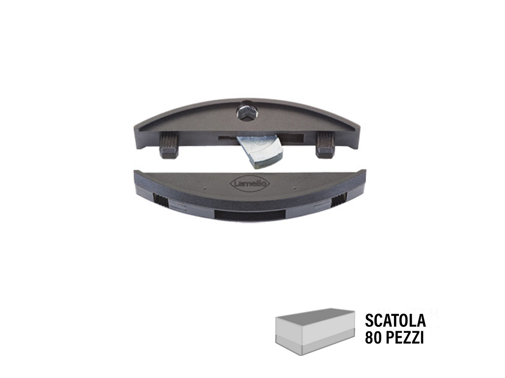 lam145372sca.png Clamex Giunzione con Chiusura Metallica per Pannelli mm.13-16 MOD.145372 P-10 Pz.80 | Lamello - immagine 1