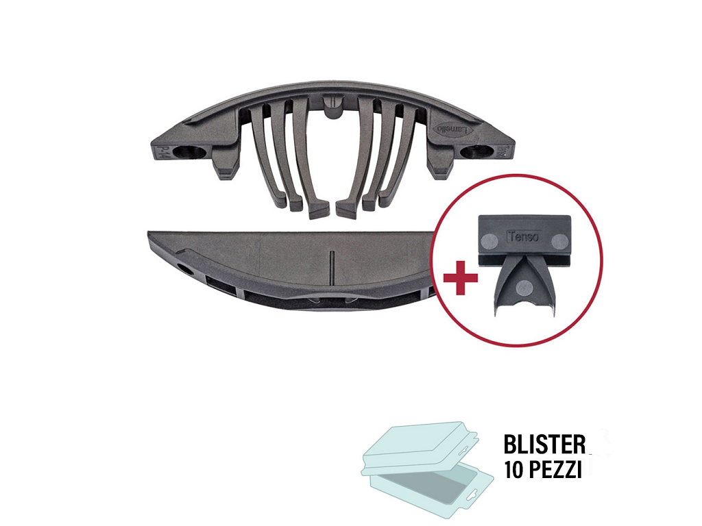 lam145415ssbls.png Tenso P14 Giunzione Autobloccante Invisibile Nylon Nero con Clip mod.145415S in Blister da pz.10 | Lamello - immagine 1