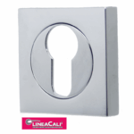 Bocchetta Quadra Foro Yale per Cilindro Europeo d.50x50x10h Cromo Lucido | Linea Cali