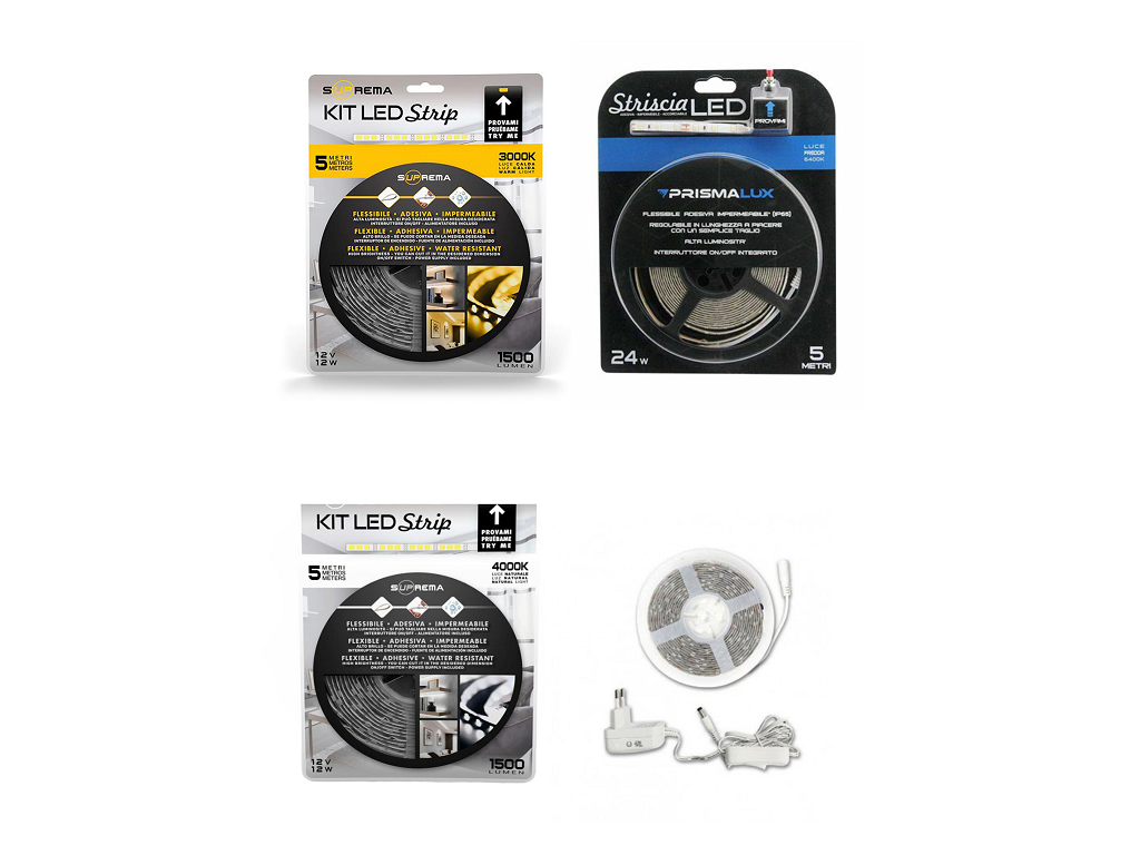 linxxx.png Strip Led Adesivo 8mm 300led 24w 12v 5mt+Alimentore IP54 vari kelvin | Suprema - immagine 1