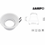 Faretti Incasso Tondo Orientabile Luce Rientrata per Gu10 d.50 Bianco mm.95/42x66h | Lampo