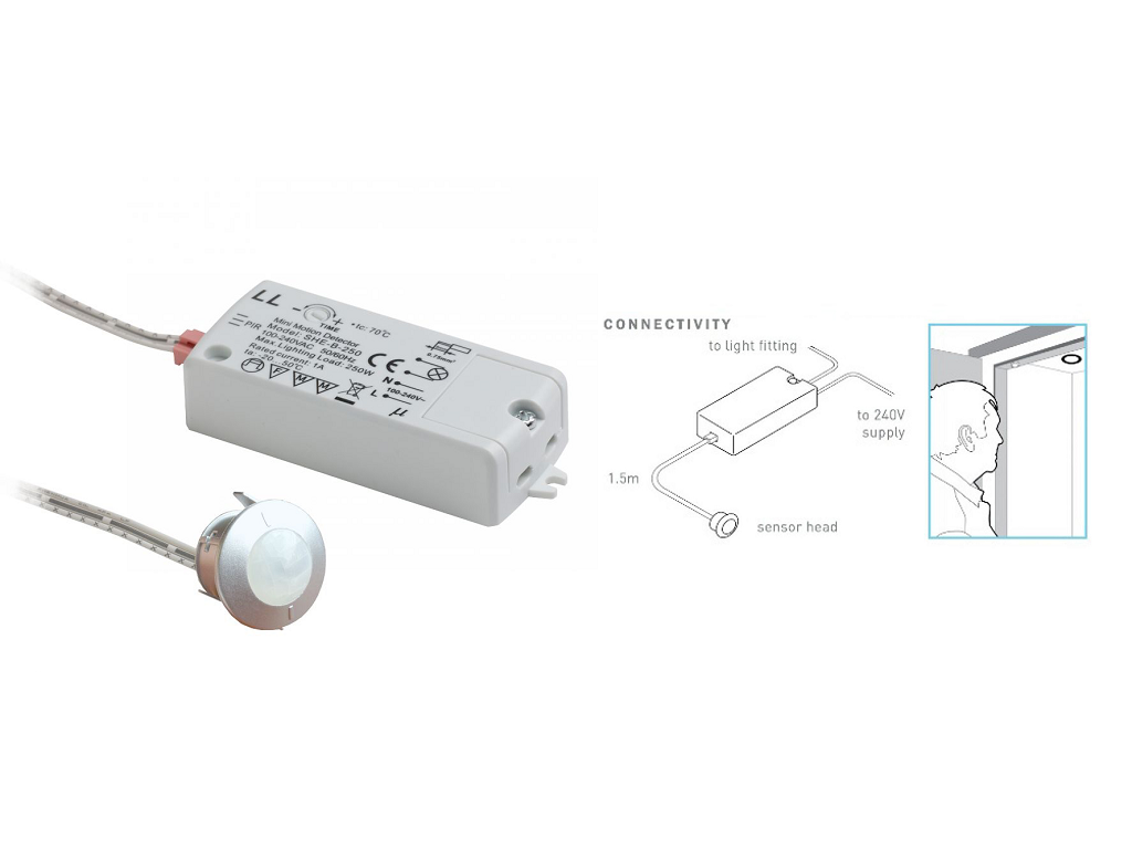 lposensorsmall2.png Sensore Di Prossimita' 230v-250w mm.83x35x149 Sensore mm.20 | Lampo - immagine 1