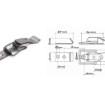 Chiusura Leva con Incontro mm.52x15x15h Ferro Zincato | Maco