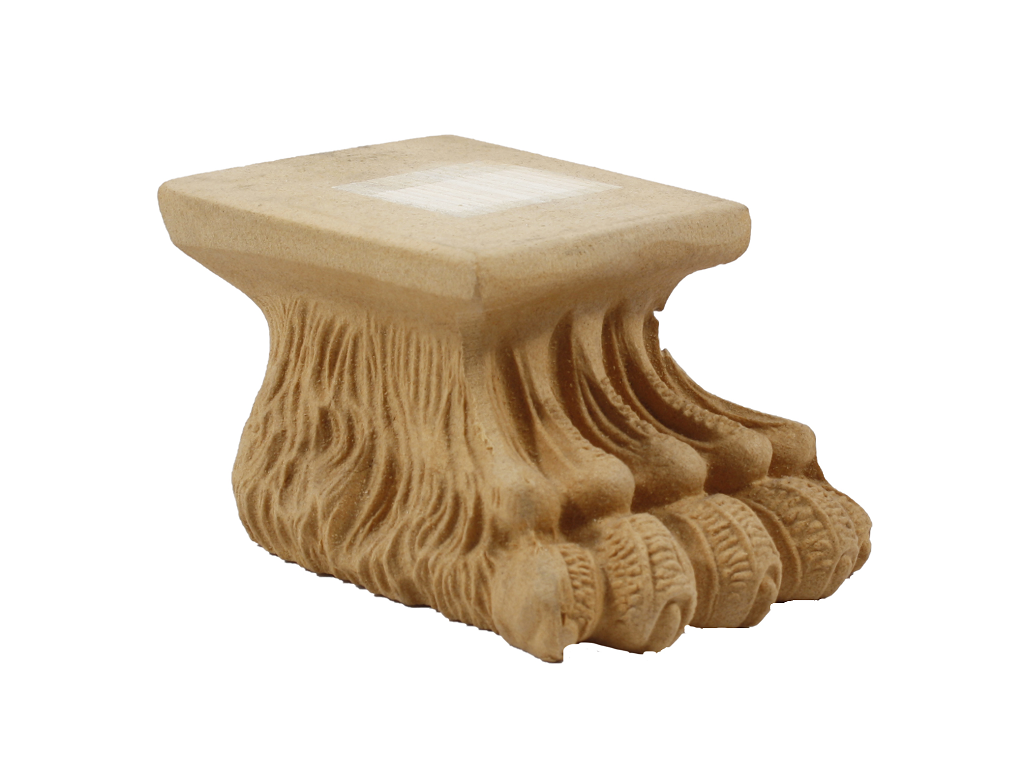 mea530021200000c.png Piede Pasta Legno Zampa Leone mm.120x80x70h | Metal Style - immagine 1