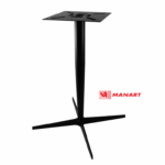 Basamento in Alluminio mm.675x675 Tubo Acciaio d.60 H73 Piastra mm.30x30 Nero Bucciato  Manart