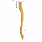 Gamba Tavolo inConfezione da pz.4 Legno Grezzo Faggio Senza Incasso D.70x70 Cm.70h  Pru