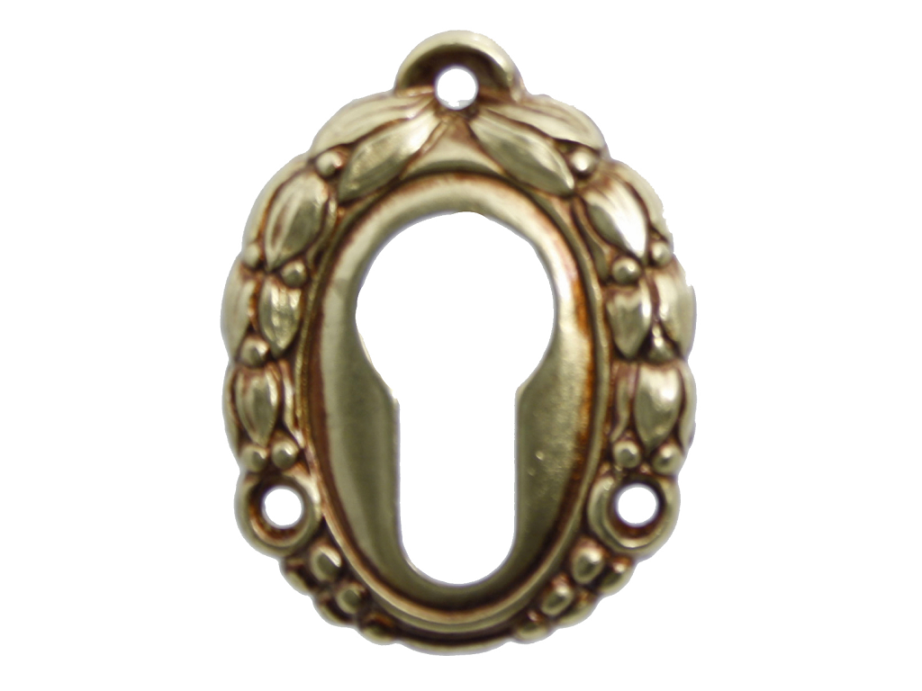ps4340bypov.png Bocchetta Urbino Foro Yale per Cilindro Europeo mm.43x57 POV-Patinato Oro Vecchio | Salice Paolo - immagine 1